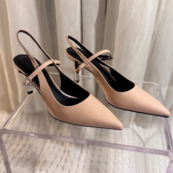 Charles & Keith Cream Pointed Heels - Picture 3 of 8